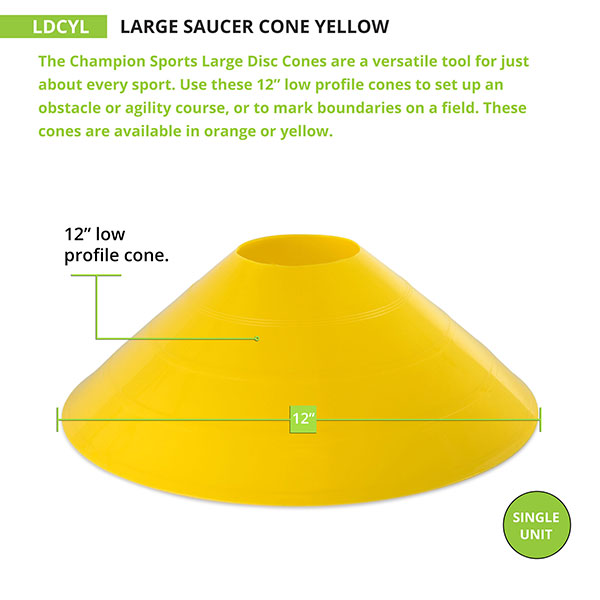 GameCraft® Yellow Low Profile Cones Dozen 