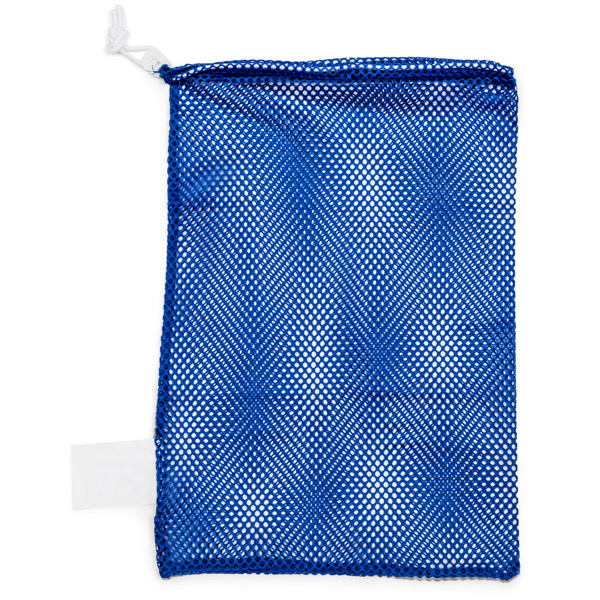 New Champion 12"x18" Mesh Ball Laundry Gear Drawstring Bag Cord Lock ID Blue 