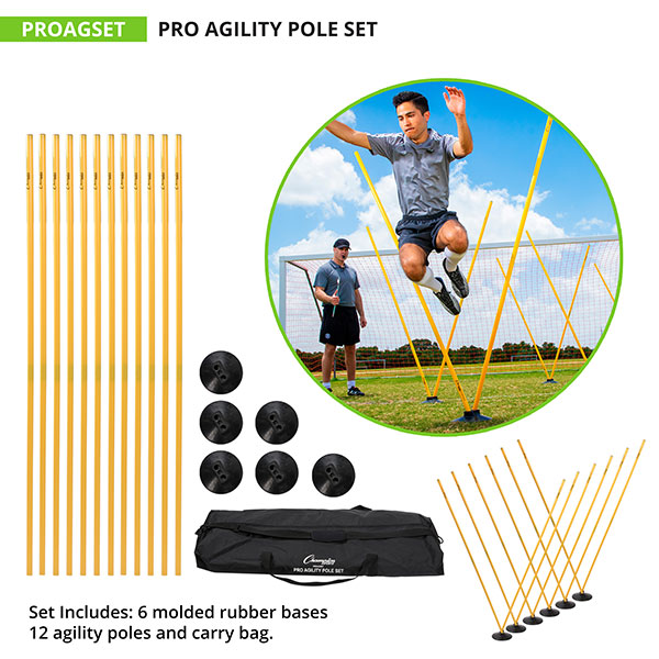 Champion Sports Outdoor Agility Pole Set 