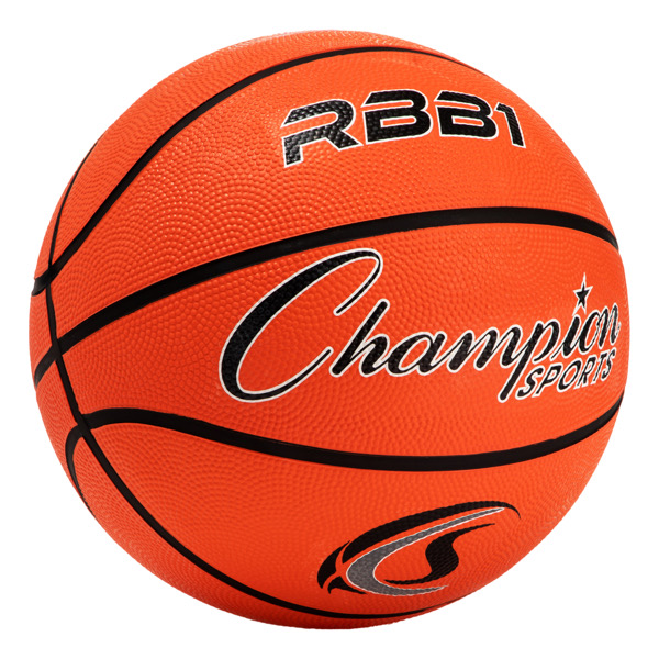 OFFICIAL SIZE RUBBER BASKETBALL ORANGE