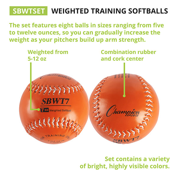 weighted softballs for pitching