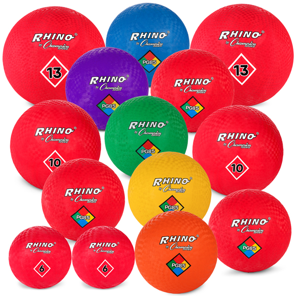 Champion Sports 8.5 Rubber Playground Dodgeball Kickball Ball PG8.5-RED